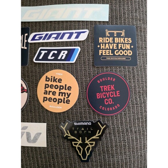 10x Biking Cycling Outdoor Stickers Mixed Lot Liv Shimano XTR Trek Boulder Giant - Picture 2 of 5